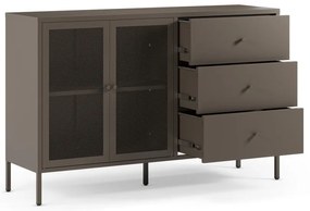 Sivá kovová komoda 140x90x40 cm Fayna – Marckeric