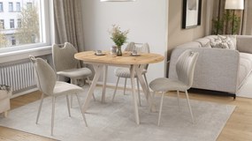 Mazzoni ALMO Dub Artisan / kašmírové nohy - OVÁLNY ROZKLADACÍ STÔL 140-240 cm PRE 10-12 OSÔB