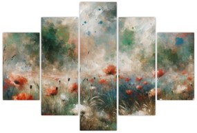 Obraz – Abstrakcia poľa s makmi (150x105 cm)