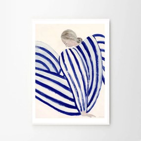 The Poster Club Plagát Blue Stripe At Concorde by Sofia Lind 50x70 cm