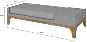 Viacfunkčná detská postieľka UP! 70x120 grey