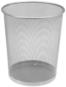 Kôš na papier kovový strieborný KLC