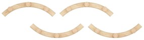 Nástenné vešiaky v súprave 4 ks z jaseňového dreva v prírodnej farbe Slinka - Umbra
