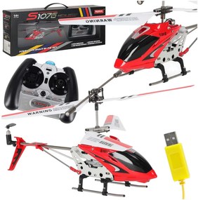 KIK RC vrtuľník Syma S107G Metal Series - hliníkový rám, gyroskop, červený, diaľkovo ovládaný