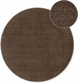 Hnedý ručne tkaný vlnený okrúhly koberec ø 200 cm Greenwich – Ted Baker