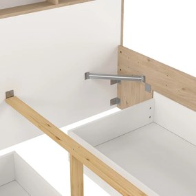 Dvojlôžková posteľ v dekore duba s úložným priestorom bez roštu 160x200 cm v prírodnej farbe Ikast – Tvilum