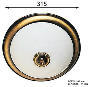 Sapho Sapho, GLOSTER stropné svietidlo 2xE14, 40W, 230V, bronz, AU514