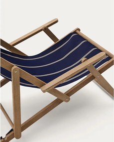 Modré drevené záhradné ležadlo Vilara – Kave Home