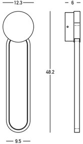 Zambelis 23102 - LED Stmievateľné nástenné svietidlo LED/13W/230V 3000K zlatá