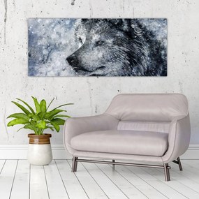 Obraz - Kreslený vlk (120x50 cm)