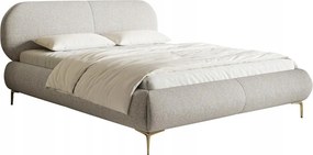 Manželská posteľ 140cm Octave (rošt úl. priestor) (svetlá sivá zlatá)