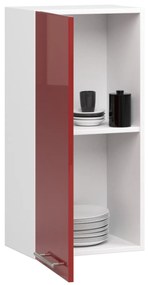Závěsná kuchyňská skříňka Olivie W 40 cm  bílo-červená