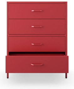 Komoda CARLA, 800 x 1015 x 400 mm, Modern: červený farba