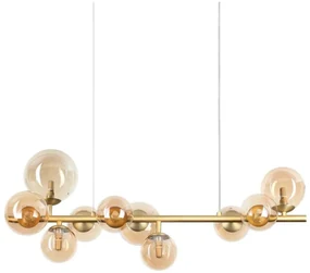 Ideal Lux - LED Luster na lanku PERLAGE 10xG9/3W/230V 81 cm zlatá/dymová ID322766