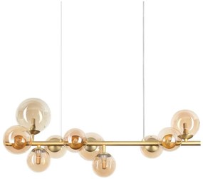 Ideal Lux - LED Luster na lanku PERLAGE 10xG9/3W/230V 81 cm zlatá/dymová