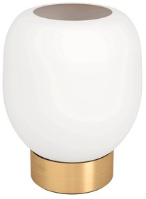 EGLO Moderná stolná lampa MANZANARES, 1xE27, 40W, mosadzná, zlatá