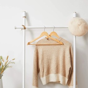 Javorové vešiaky na oblečenie, s ramennými zárezmi, 20 ks