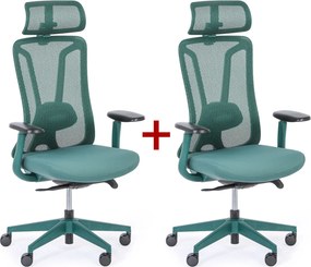 Kancelárska stolička MIDA 1+1 ZADARMO, zelená