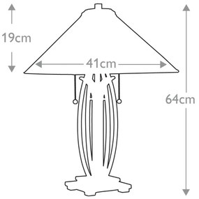 Elstead QZ-ASHEVILLE-TL - Stolná lampa Tiffany ASHEVILLE 2xE27/60W/230V