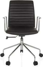 XXXLutz OTOČNÁ STOLIČKA, vzhľad kože, čierna MID.YOU - Online Only kancelárie - 001918076101