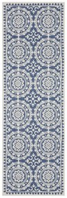 Hanse Home, Koberec behúň Twin Supreme 104130 Blue/Cream – na von aj na doma, 80x250, modrá, chodba / predsieň