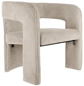 Béžové menčestrové kreslo Vigor – Leitmotiv