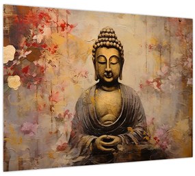 Obraz - Budha, maľba (70x50 cm)