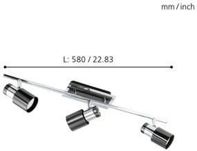 Eglo 30834 - LED bodové svietidlo DAVIDA 1 3xGU10/5W/230V