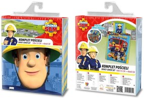 Detské bavlnené obliečky Požiarnik Sam 100x135 cm