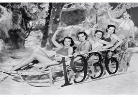 Ceduľa 1936 silvester ženy