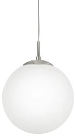 EGLO 85263 - Luster na lanku RONDO 1xE27/60W/230V pr. 30 cm biela