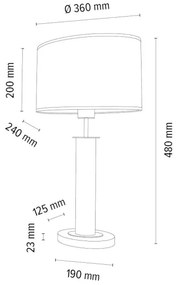 Spot-Light 7017400311537 - Stolná lampa MERCEDES 1xE27/40W/230V dub