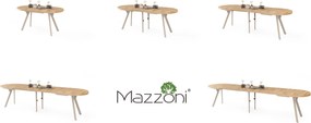 Mazzoni EXPANSO Dub Artisan / kašmírové nohy - OVÁLNY ROZKLADACÍ STÔL 160-360 cm PRE 16-18 OSÔB
