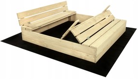 SandTropic Pieskovisko drevene 120x120 cm uzatvárateľné
