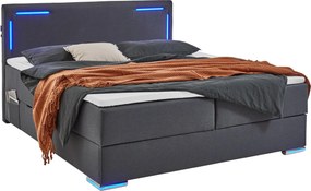 XXXLutz BOXSPRINGOVÁ POSTEĽ, 180/200 cm, antracitová Xora - Postele - 000101022511
