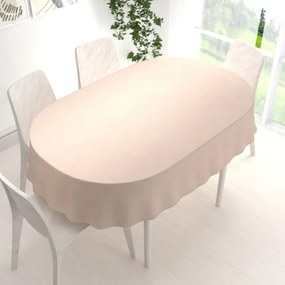 Biante Zamatový oválny obrus Velvet Prémium SVP-020 Béžový 100x140 cm