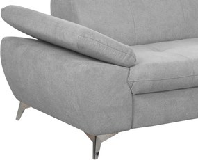 Dvojsedák Gisele, svetlo šedá látka