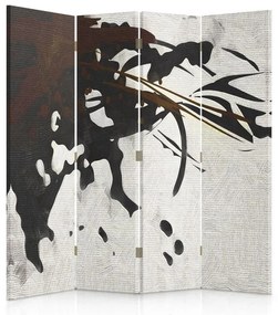 Ozdobný paraván Malovaná abstrakce - 145x170 cm, štvordielny, obojstranný paraván 360°