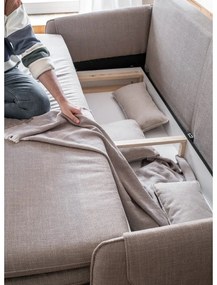 Svetlohnedá rozkladacia pohovka 207 cm Simon – Miuform