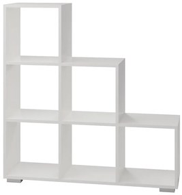 Regál schody 3x3 biely