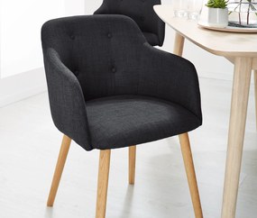 Čalúnená stolička, antracitová