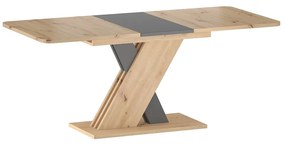 Jedálenský stôl Exel, dub artisan / antracit