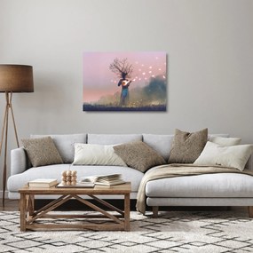 Sklenený obraz - Oživená príroda (70x50 cm)