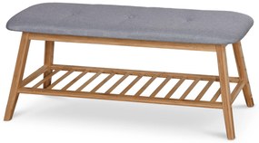 Sivá lavica s bambusovou konštrukciou ST15