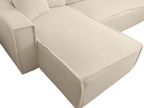 Rozkladacia obojstranná sedacia súprava do L SMART BOUCLE 232x143 cm, krémová