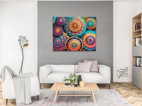 Gario Diamantové maľovanie Mandala, kvetinový vzor Rozmery: 40 x 50 cm, Rámovanie: Iba zrolované plátno, Diamanty: Štvorcové
