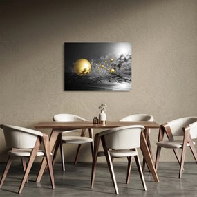 Sklenený obraz okrových gulí (70x50 cm)