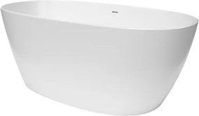 Voľne stojaca vaňa SAT Aula 160x78,7 cm liaty mramor ľavá aj pravá SATAULA1600
