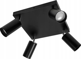 BERGE Bodové svietidlo GU10 VIKI-L 4 - čierne štvorec