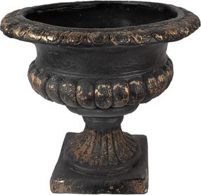 Čierny antik kvetináč v barokovom štýle Baroque - Ø 52*47 cm
